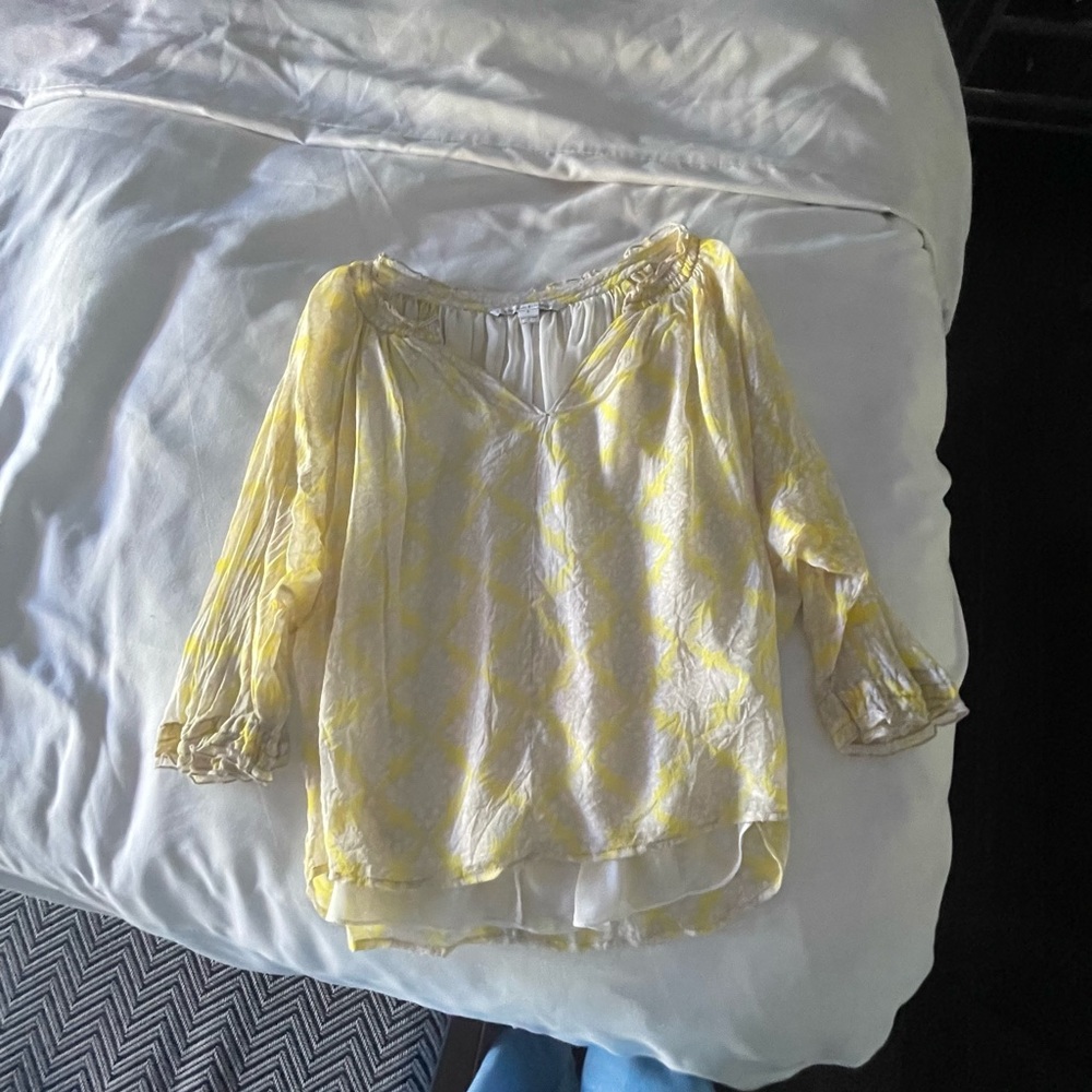 Diane Von Furstenberg Yellow Blouse